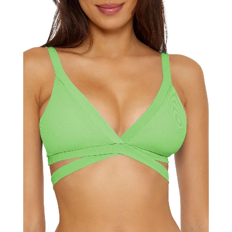 Loyalty Reward Becca by Rebecca Virtue Womens Wrap Plunge Bikini Swim Top