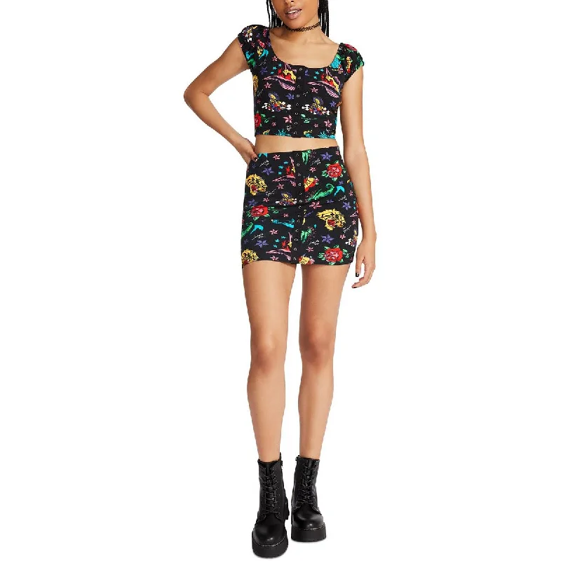 Lowest Price Betsey Johnson Womens Printed Mini Mini Skirt