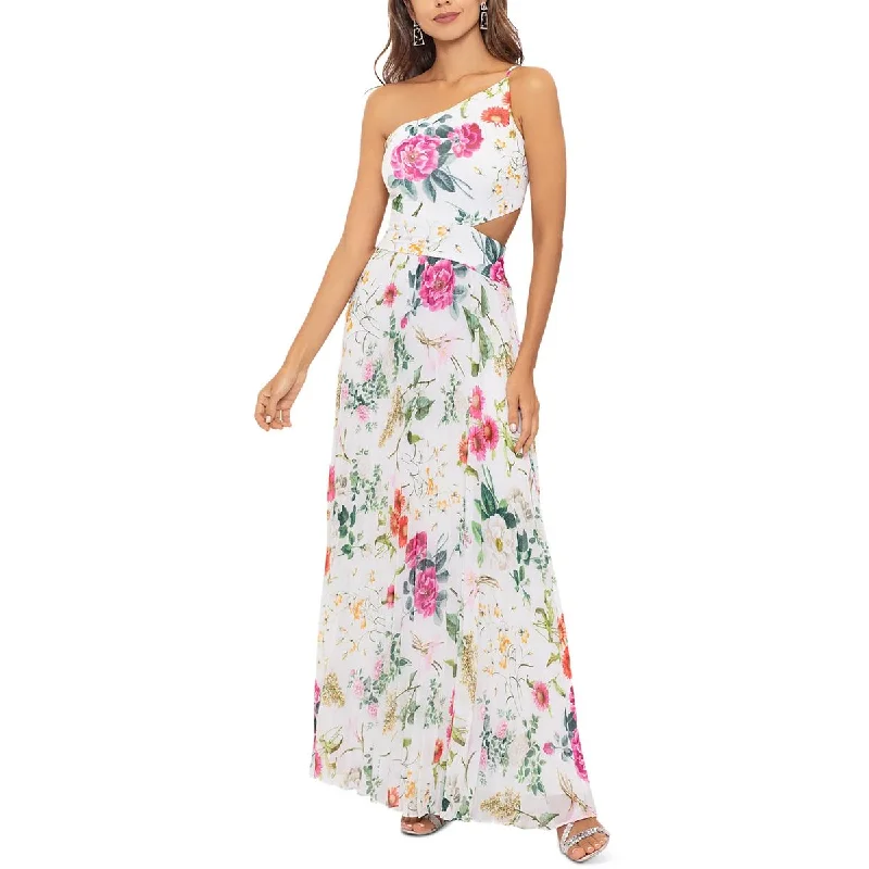 The Best Prices Betsy & Adam Womens Chiffon Cut-Out Maxi Dress