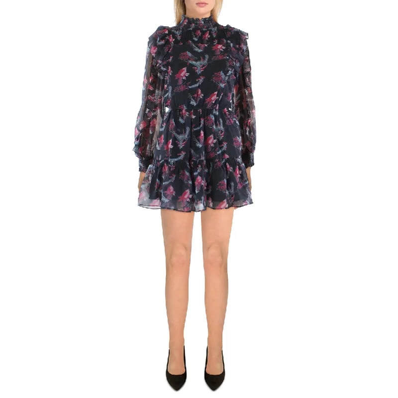 Major Savings Beulah Womens Juniors Printed Mini Fit & Flare Dress