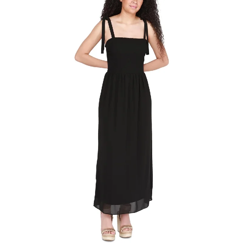 YEAR-End Sale Black Tape_ Womens Sleeveless Long Maxi Dress