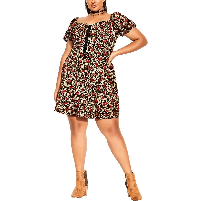 Limited Stock CCX Womens Plus Daytime Above-Knee Fit & Flare Dress