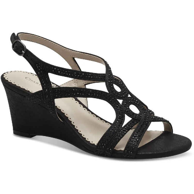 Special Price Charter Club Womens Kelsah Metallic Embellished Wedges