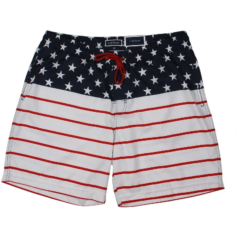 Grand Opening Sale Club Room Mens Americana 7' Inseam Swim Trunks