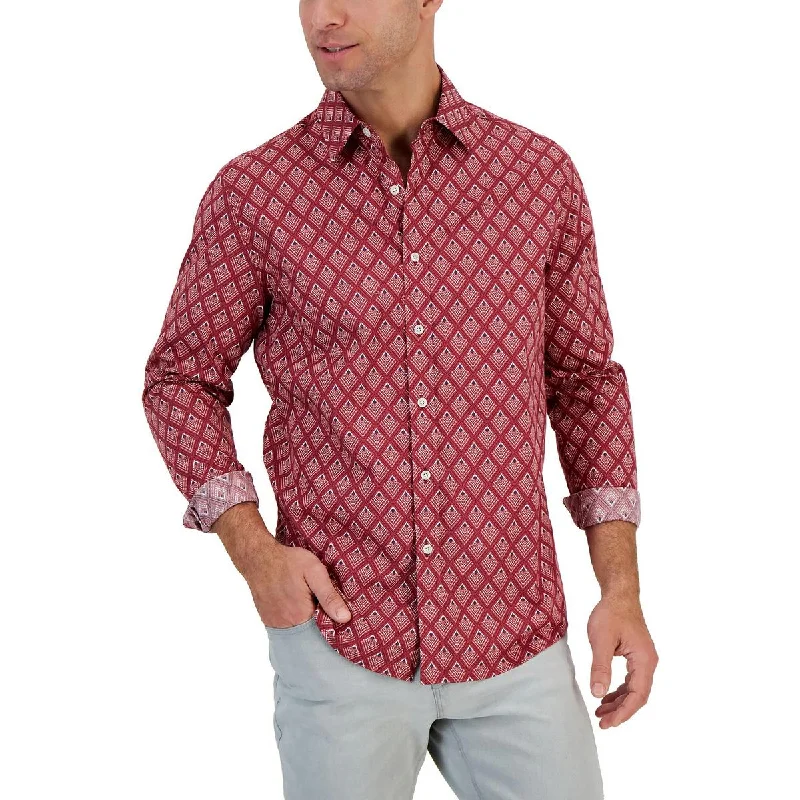 Bonus Savings Club Room Mens Cotton Office Button-Down Shirt