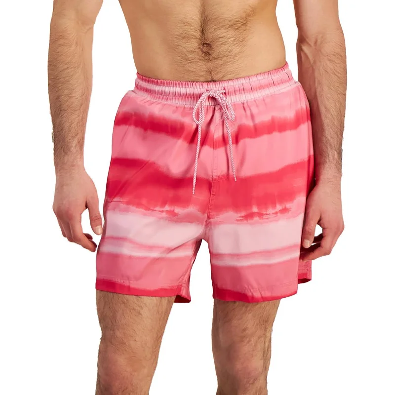 Year-End Sale Club Room Mens Ombre Polyester Swim Trunks