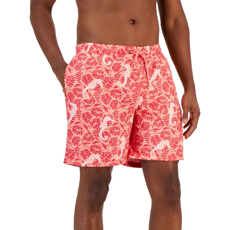 Savings Galore Club Room Mens   Printed Quick Dry Swim Trunks