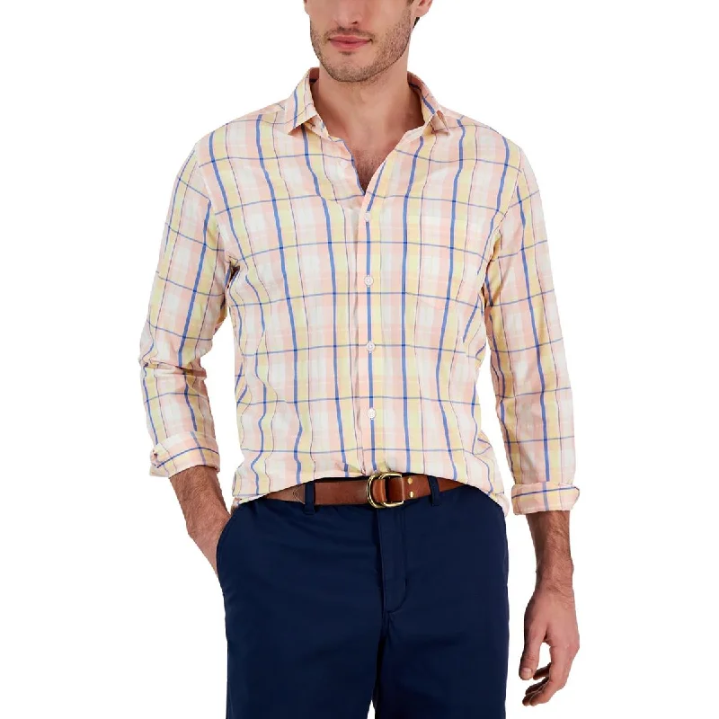 Early Access Club Room Mens Woven Classic Fit Button-Down Shirt