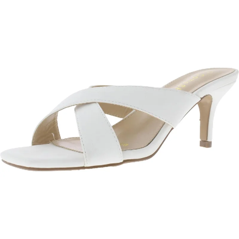 Crazy Deals ComeShun Womens Faux Leather Slip-On Heels