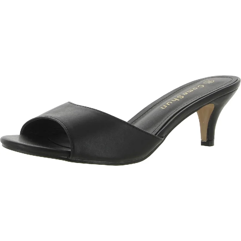 Limited Time ComeShun Womens Padded Insole Slide Heels