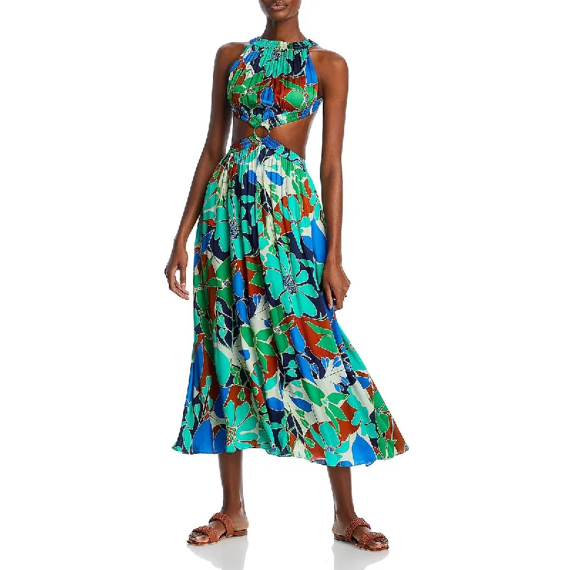 Today’s Special Cult Gaia Womens Theia Printed Cut-Out Maxi Dress