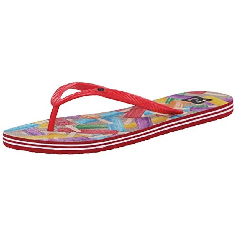Midnight Sale DC Womens Spray Graffik Lightweight Flip-Flops
