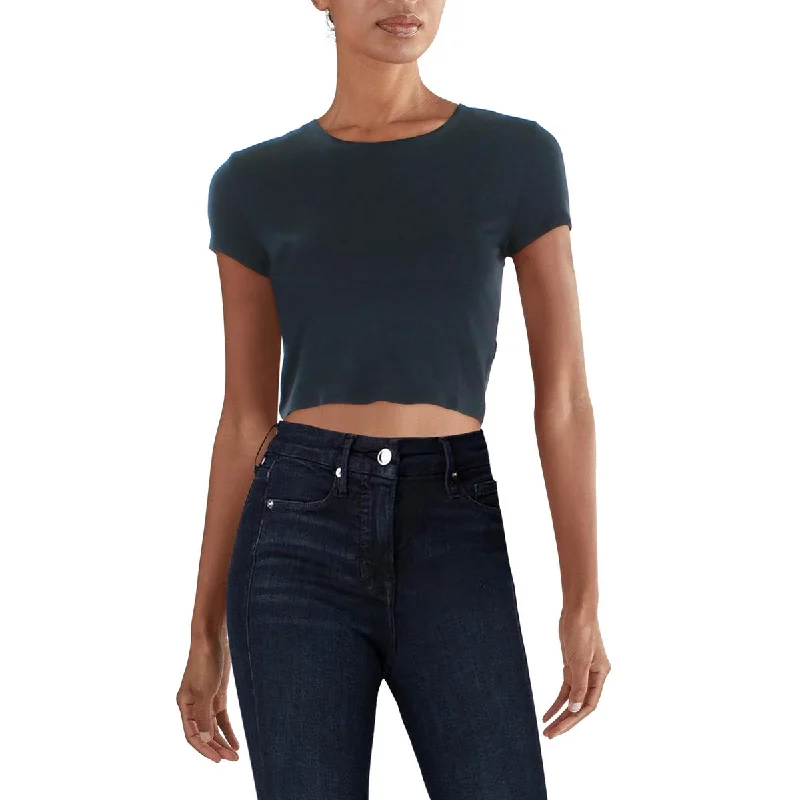 Best Bargains Derek Heart Womens Juniors Crop Crew T-Shirt