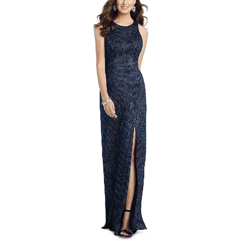 Deal Explosion Dessy Collection by Vivian Diamond Womens Metallic Maxi Evening Dress