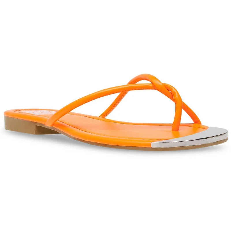 Price Cut DV By Dolce Vita Womens Penni snake print toe loop Flip-Flops
