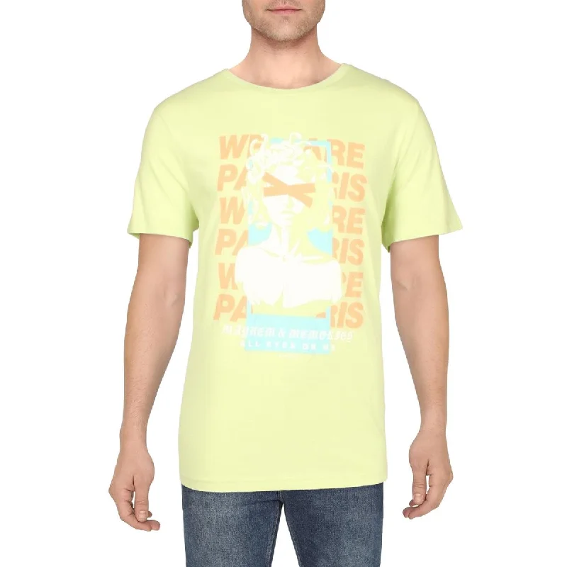 Instant Savings Eleven Paris Mens All Eyes On Me Cotton Crew Neck Graphic T-Shirt