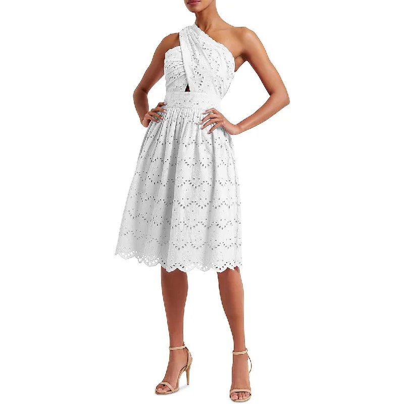 New Markdowns French Connection Womens Appelona One Shoulder Cut-Out Midi Dress