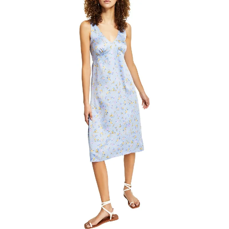 Holiday Sale Hippie Rose Womens Juniors Floral Print Casual Midi Dress