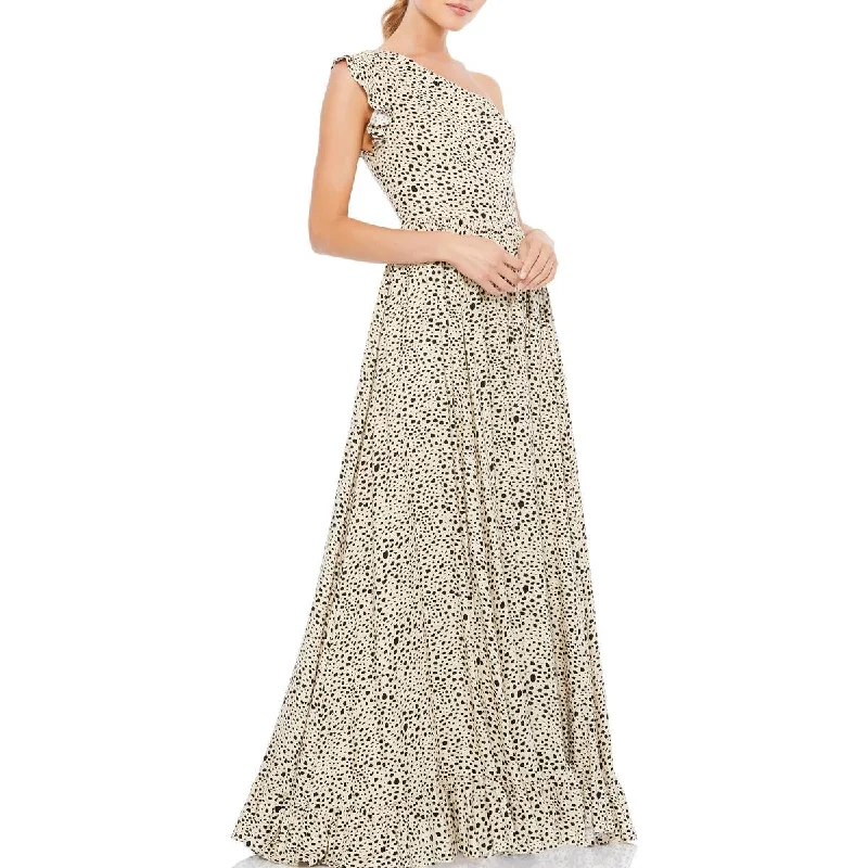 Stock Clearance Ieena for Mac Duggal Womens Animal Print Maxi Evening Dress
