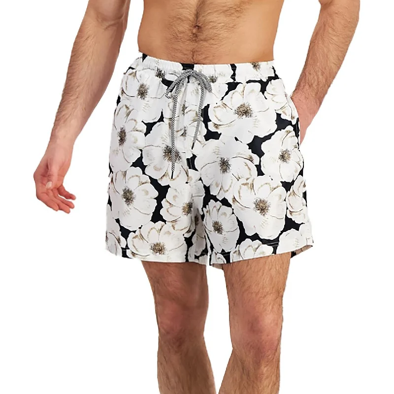Exclusive Deal INC Mens Floral Print Polyester Swim Trunks