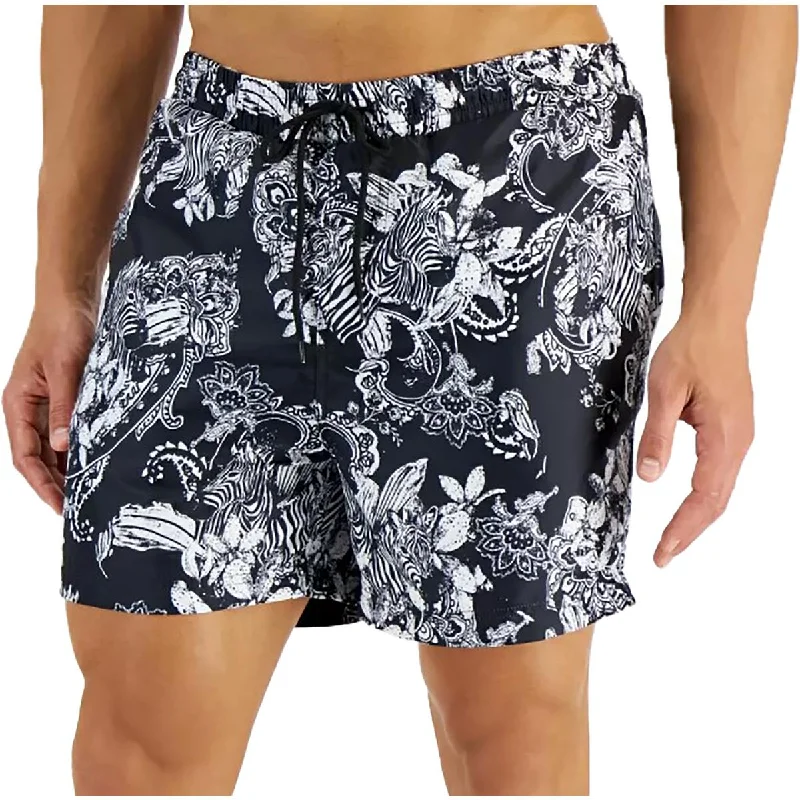 New Arrival INC Mens Printed Drawstring Swim Trunks