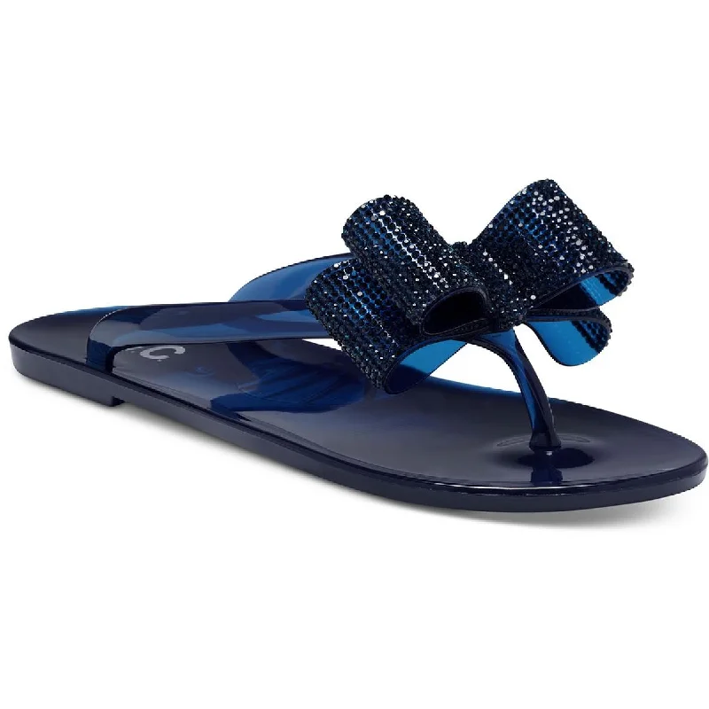 Price Reduction INC Womens Madena Jelly Thong Flip-Flops