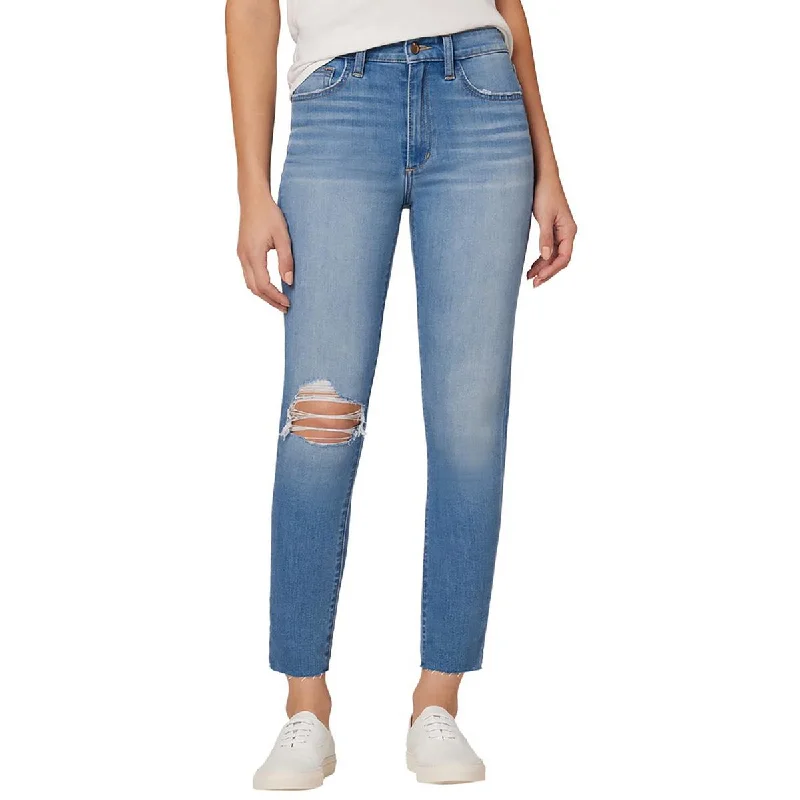 Hurry In Joe's Womens Raw Hem Destroyed Boyfriend Jeans