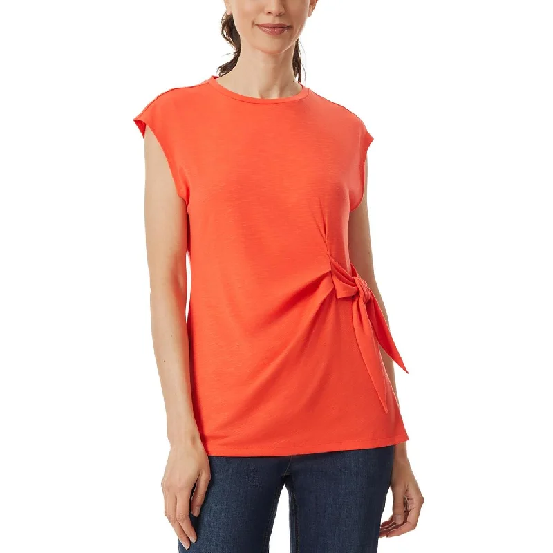 The Best Prices Jones New York Womens Slub Side-Tie Pullover Top