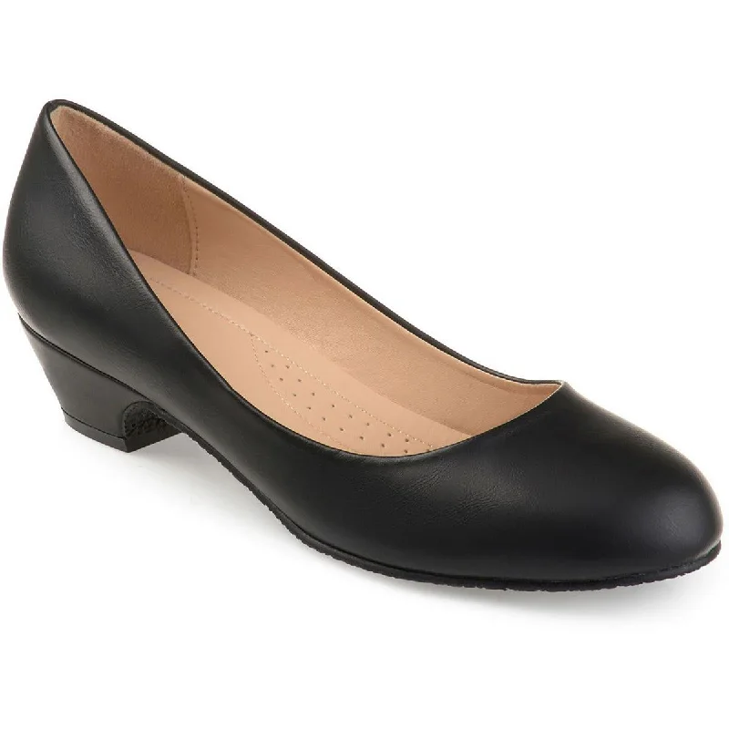 Exclusive Preview Journee Collection Womens Faux Leather Slip On Kitten Heels