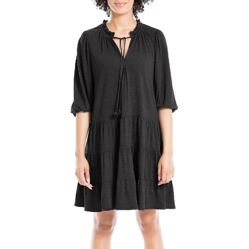 Clearance Items Max Studio Womens Tiered Shift Mini Dress