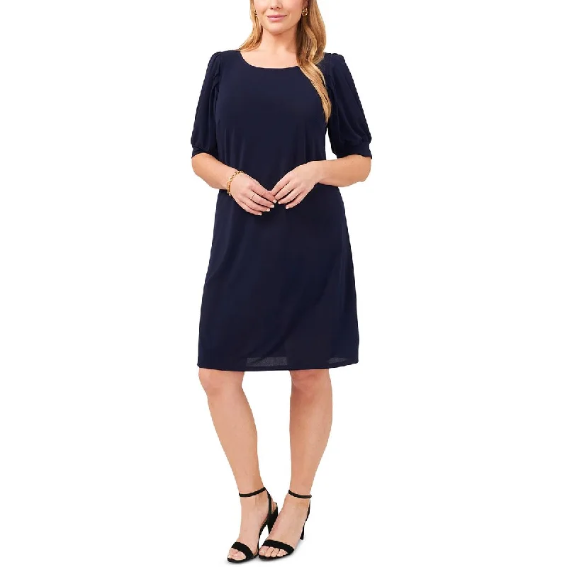 Steals and Deals MSK Womens Plus Puff Sleeve Knee-Length Sheath Dress