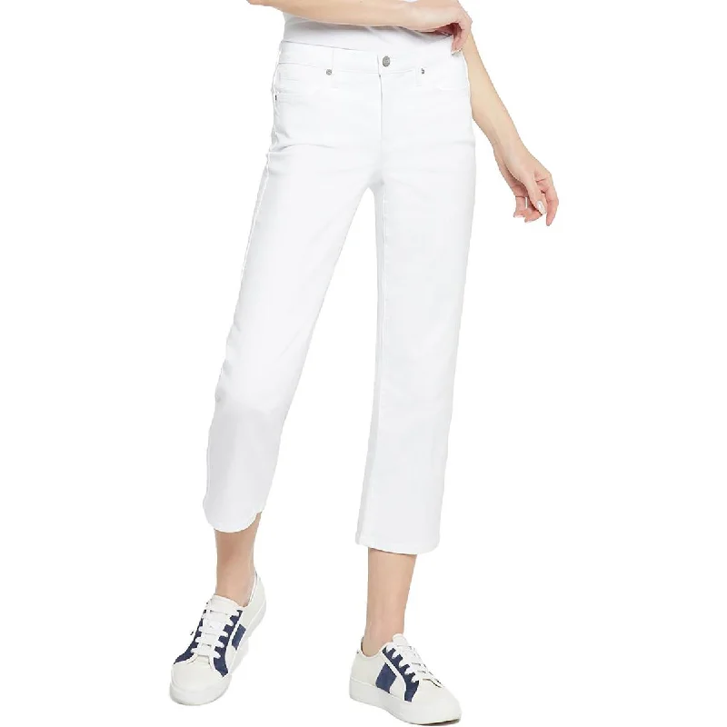 Midnight Madness NYDJ Womens Piper Mid-Rise Relaxed Cropped Jeans