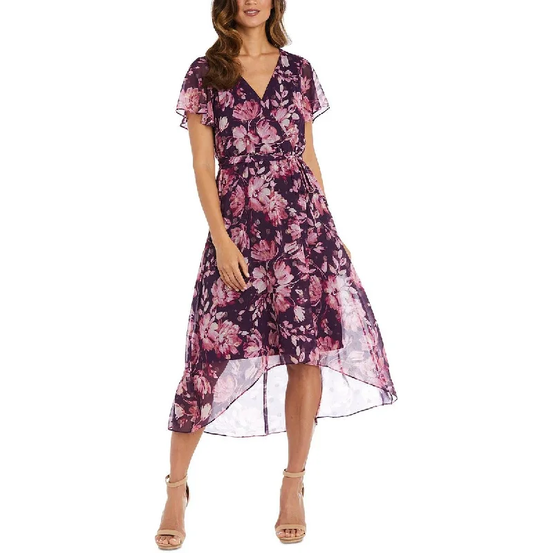 Instant Discount R&M Richards Womens Plus Floral Long Wrap Dress