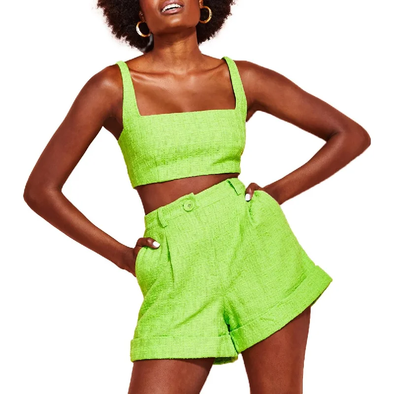 Deal of the Day Royalty By Maluma Womens Tweed Tank Cropped