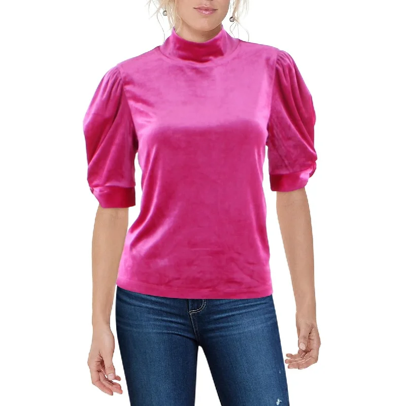 Time-Limited Offer Sanctuary Womens Velvet Puff Sleeves Pullover Top