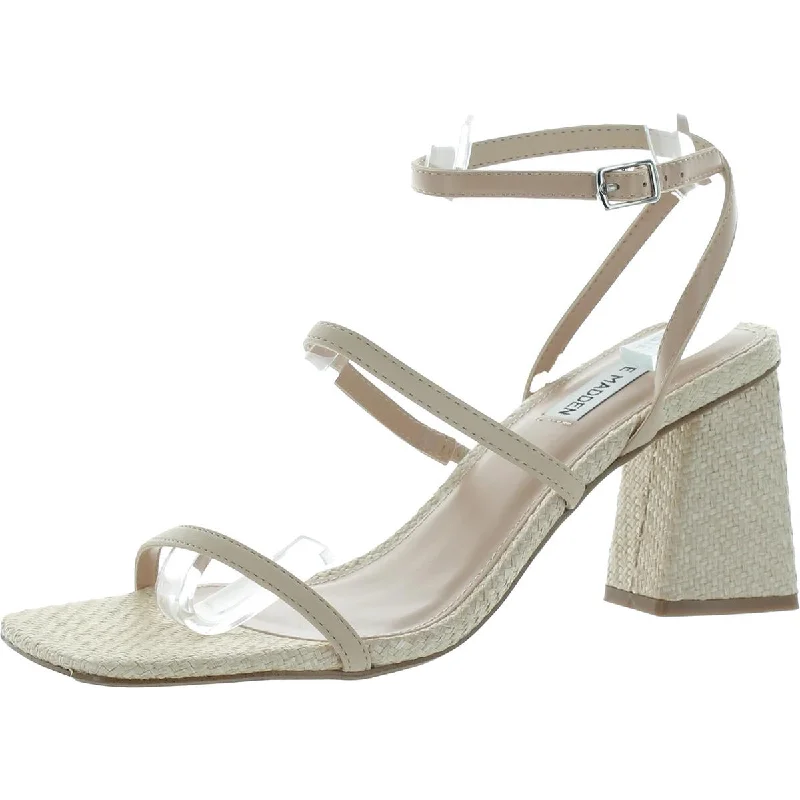Sale Event Steve Madden Womens Bayley Faux Leather Ankle Strap Block Heel
