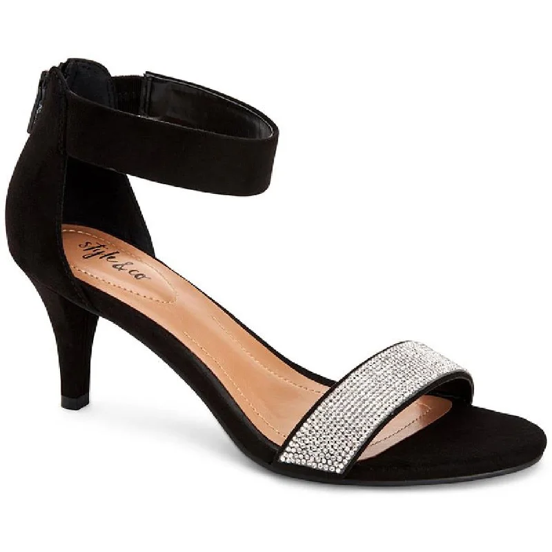 Deal Zone Style & Co. Womens Phillys Padded Insole Embellished Evening Heels