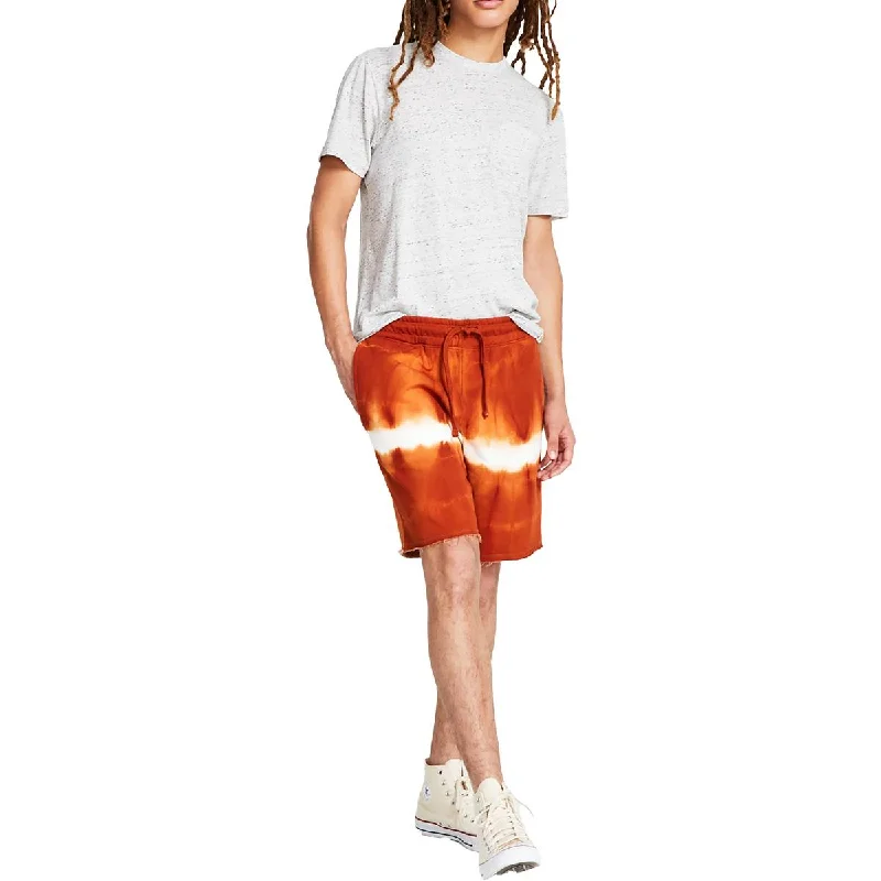 Shop and Save Sun + Stone Mens Fleece Tie Dye Cutoff Shorts