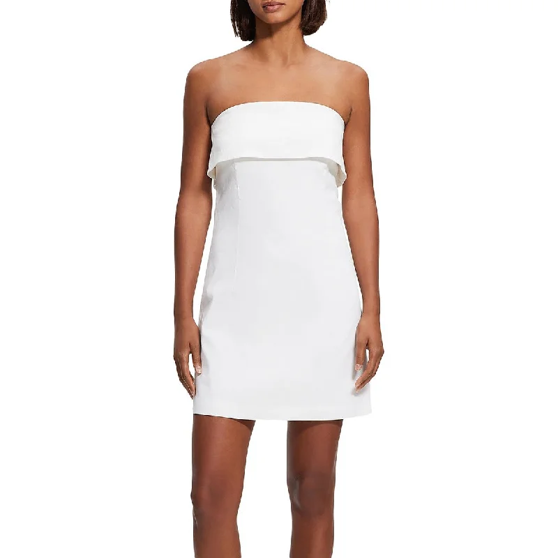 Weekend Deal Theory Womens Linen Mini Dress