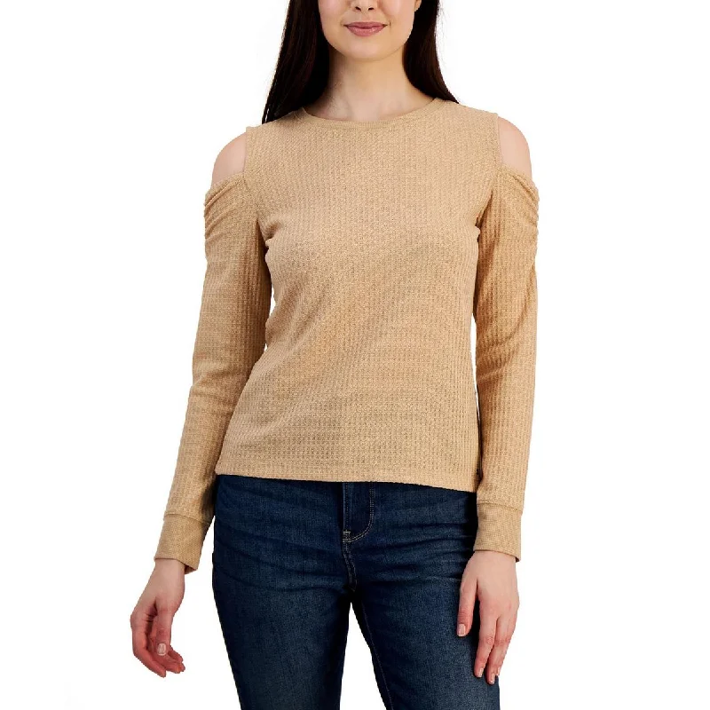 Sale Event Tommy Hilfiger Womens Metallic Cold Shoulder T-Shirt