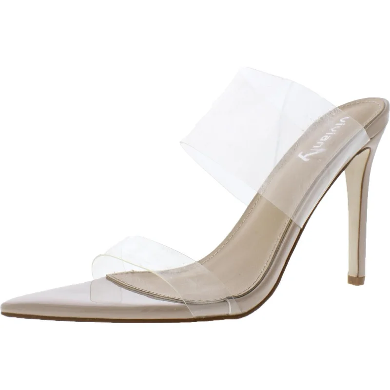 Bargain Prices Vivianly Womens Patent Pointed Toe Mules