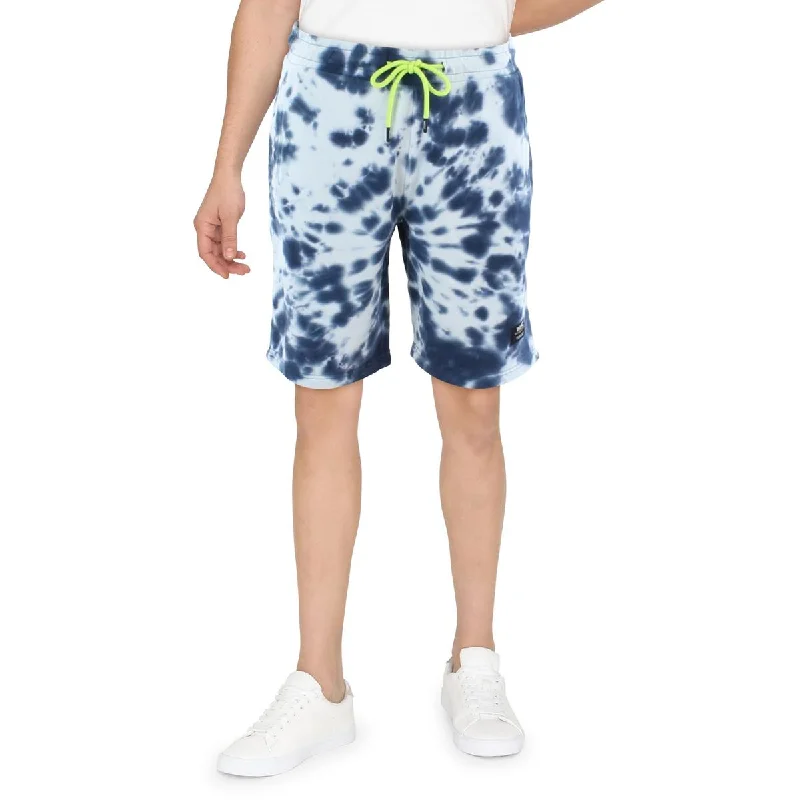 Deal Zone WeSC Mens Cotton Tie-Dye Casual Shorts