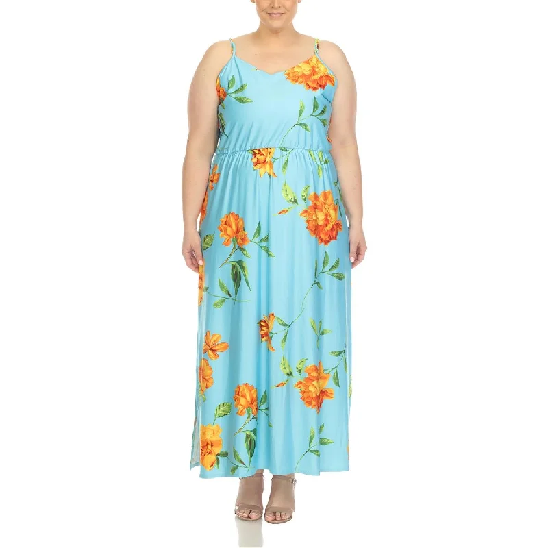 Great Deals White Mark Womens Plus Side Slit Long Maxi Dress