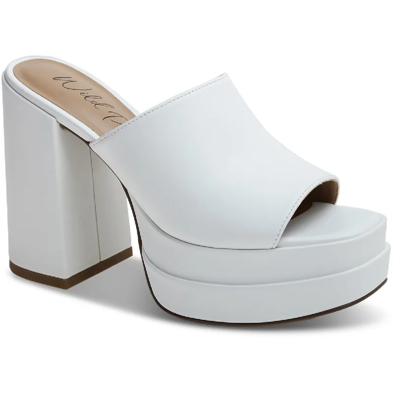 Bargain Blast Wild Pair Womens Ofeliap Faux Leather Slip On Heels