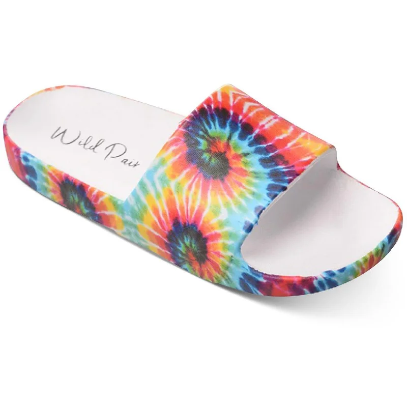Quick Sale Wild Pair Womens Slyde Slide On Open Toe Pool Slides