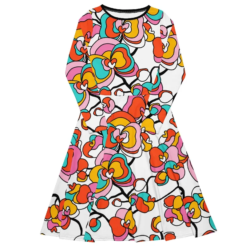 Great Deals JUBILEE white - Midi dress with long sleeves and pockets