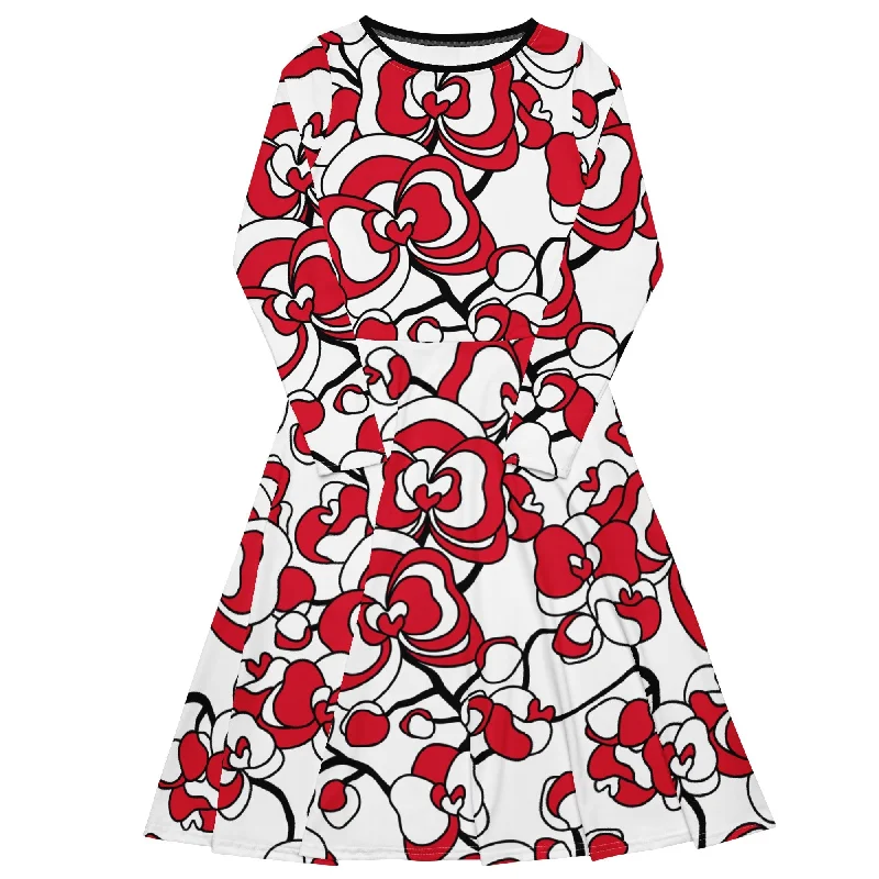 Epic Deals JUBILEE simply red - Midi dress with long sleeves and pockets