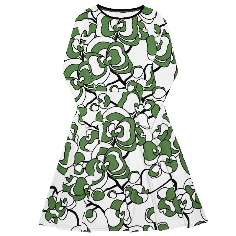 Best Bargains JUBILEE simply green - Midi dress with long sleeves and pockets