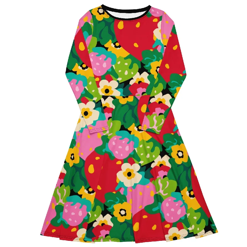 Price Reduction BERRYLEI - Midi dress with long sleeves and pockets