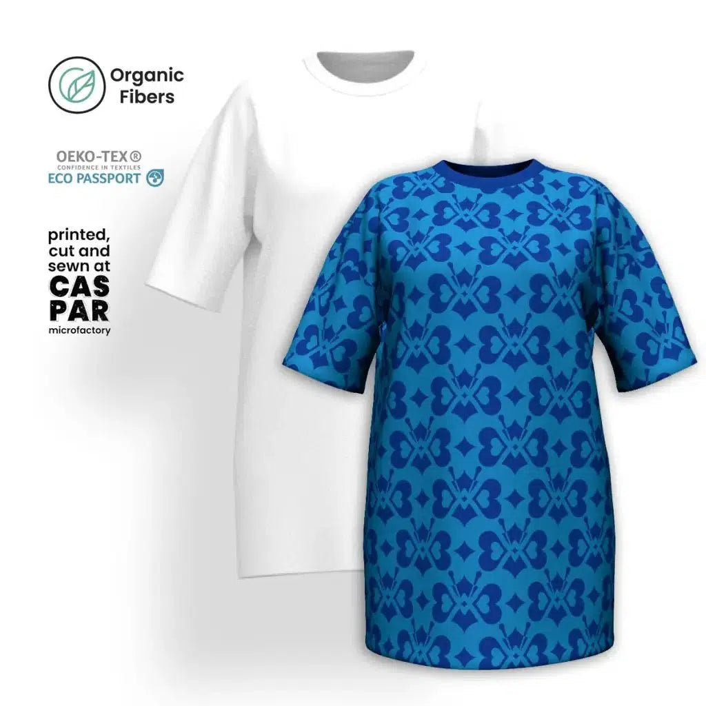 Fantastic Offers LOVE BUTTERFLY all blue - T-shirt dress (organic cotton)